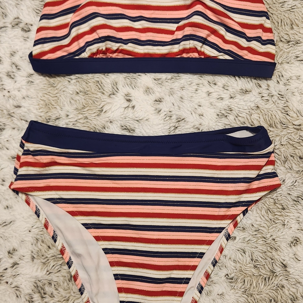 Cupshe Multicolor Striped Bikini